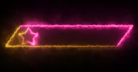 Cool animated fancy lower third with neon moving colors. Cool-designed pink.. Stock Illustration
