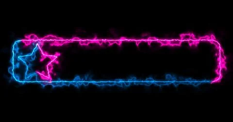 Cool animated fancy lower third with neon moving colors. Cool-designed colo.. Stock Illustration