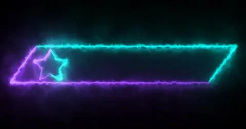Cool animated fancy lower third with neon moving colors. Cool-designed ligh.. Stock Illustration