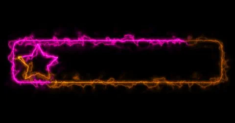 Cool animated fancy lower third with neon moving colors. Cool-designed pink.. Stock Illustration