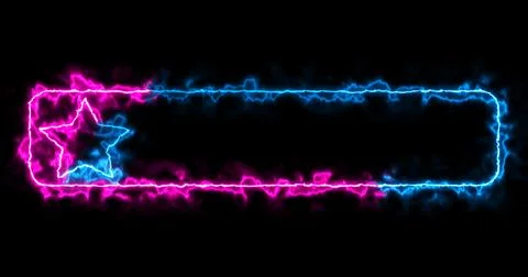 Cool animated fancy lower third with neon moving colors. Cool-designed colo.. Stock Illustration