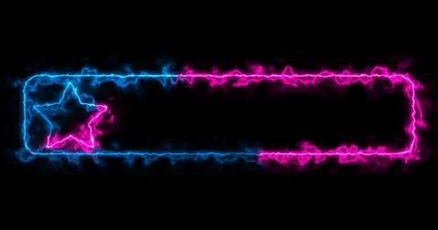 Cool animated fancy lower third with neon moving colors. Cool-designed colo.. Stock Illustration