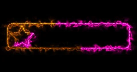 Cool animated fancy lower third with neon moving colors. Cool-designed pink.. Stock Illustration