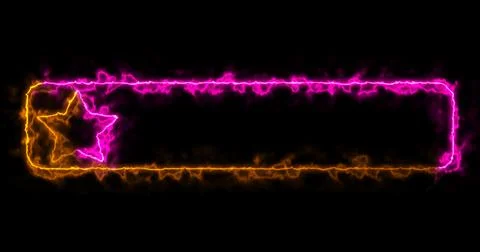 Cool animated fancy lower third with neon moving colors. Cool-designed pink.. Stock Illustration
