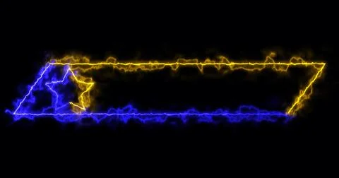 Cool animated fancy lower third with neon moving colors. Cool-designed colo.. Stock Illustration