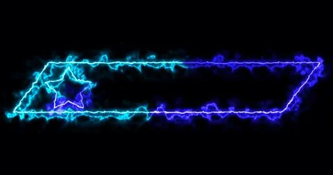 Cool animated fancy lower third with neon moving colors. Cool-designed ligh.. Stock Illustration
