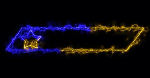 Cool animated fancy lower third with neon moving colors. Cool-designed colo.. Stock Illustration