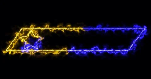 Cool animated fancy lower third with neon moving colors. Cool-designed colo.. Stock Illustration