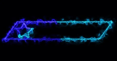 Cool animated fancy lower third with neon moving colors. Cool-designed ligh.. Stock Illustration