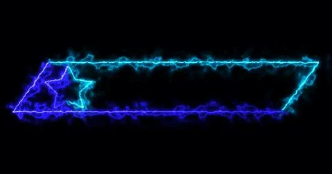 Cool animated fancy lower third with neon moving colors. Cool-designed ligh.. Stock Illustration