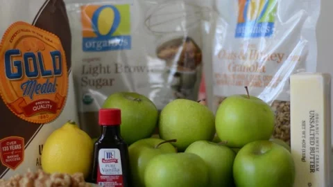 Cool Apple Picking from Ingredients  Stock Footage 130356390