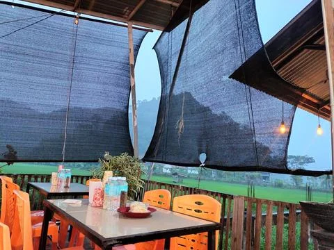 Cool atmosphere in the restaurant Stock Photos