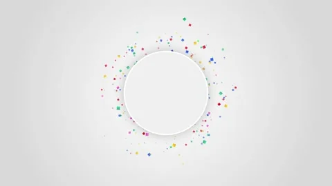 Cool background animation, white and grey gradient,colorful confetti  Stock Footage 140827060