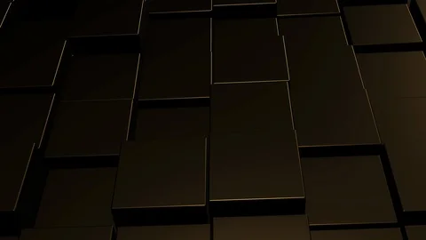 Cool background of brown cubes net zomming out, so that abstract sun becomes Stock Footage 124495334