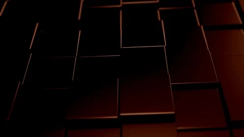 Cool background of brown cubes net zomming out, so that abstract sun becomes Stock Footage 124498766