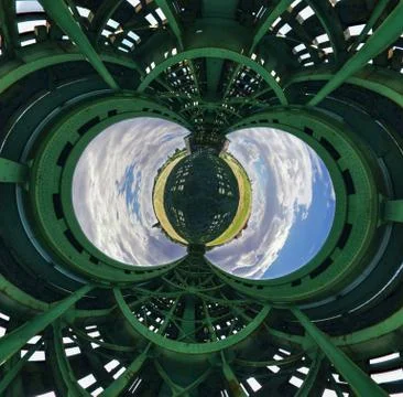 Cool background of a Hendrix Bridge edit Stock Photos