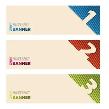 Cool banners with abstract striped background Stock Illustration