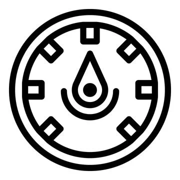 Cool barometer icon, outline style Stock Illustration
