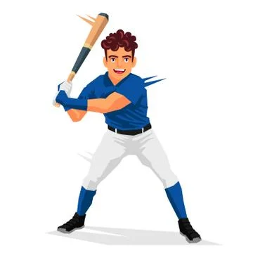 Cool baseball player. Sport Stock Illustration