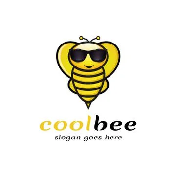 Cool Bee Logo Stock Illustration