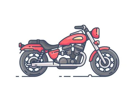 Cool biker motorcycle Stock Illustration