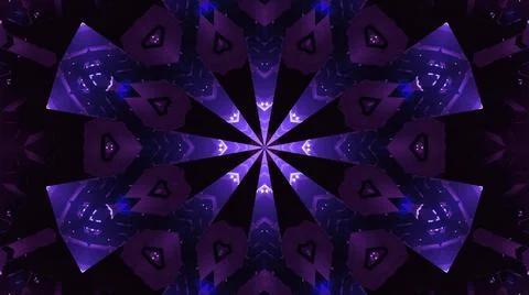 Cool blinking science fiction star kalaidoscope 3d illustration design Stock Illustration