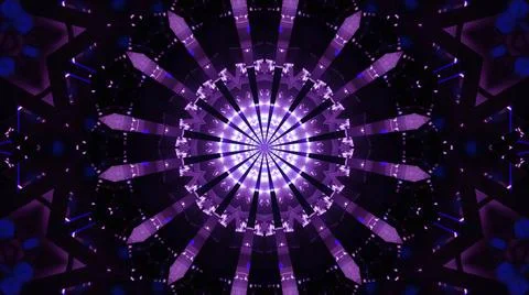 Cool blinking science fiction star kalaidoscope 3d illustration design Stock Illustration