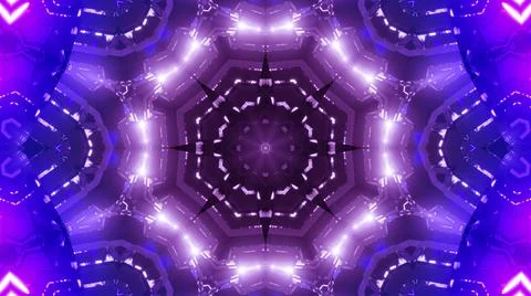 Cool blinking science fiction star kalaidoscope 3d illustration design Stock Illustration