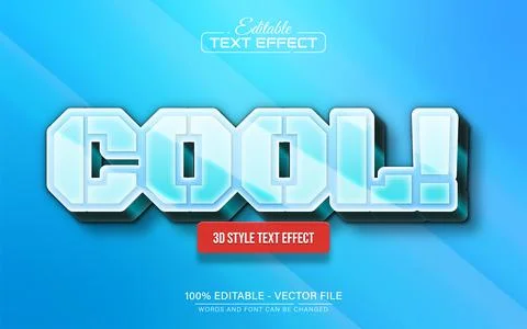 Cool blue 3d style text effect Stock Illustration