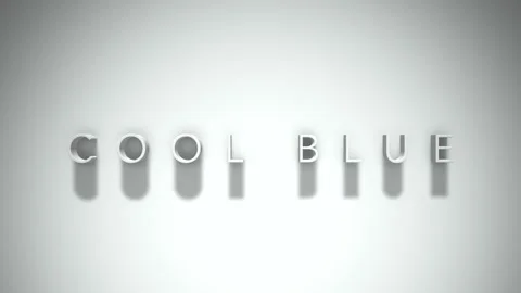 Cool blue 3D title animation with shadows on a white background Video stock 297132767