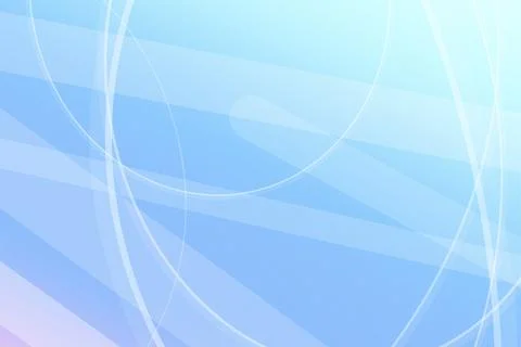 Cool blue abstract background with delicate white rings and flowing arcs of.. Stock Illustration