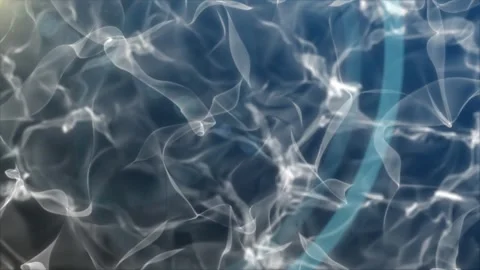 Cool blue abstract background with translucent smoke wisps, soft glowing ne.. Stock Footage 336554449