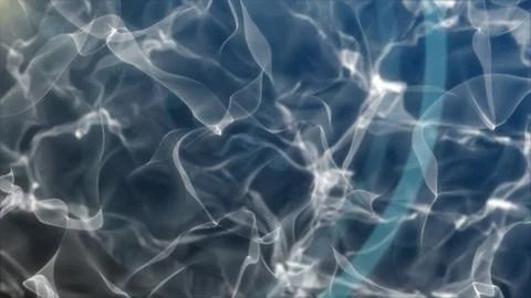 Cool blue abstract background with translucent smoke wisps, soft glowing ne.. Stock Illustration