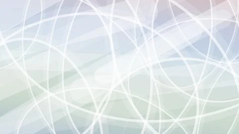 Cool blue abstract composition with intersecting rings and sweeping lines, .. Stock-Illustration