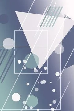 Cool blue abstract scene blends layered panels, soft circles, and diagonal .. Stock Illustration
