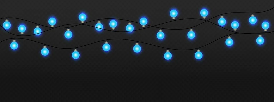 Cool blue bulbs loop in a relaxed wave icy evening lights with gentle shimmer 스톡 일러스트