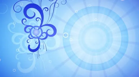Cool Blue Flourish Background 02 HD Video stock 10870696