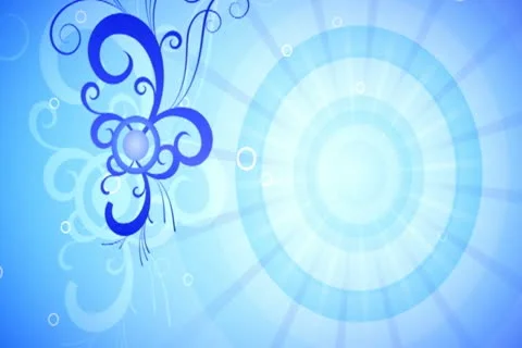 Cool Blue Flourish Background 02 Widescreen Stock Footage 10870841