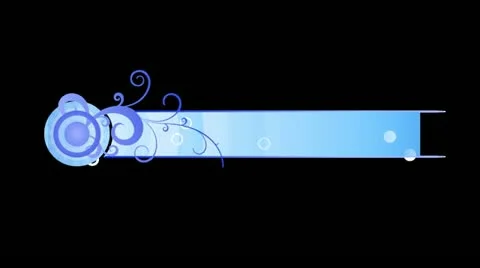 Cool Blue Flourish Lower Third HD Stock Footage 10870697