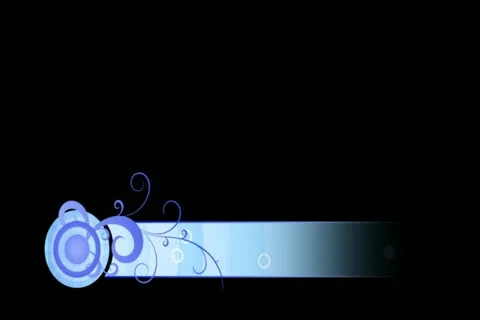 Cool Blue Flourish Lower Third Widescreen Video stock 10870842