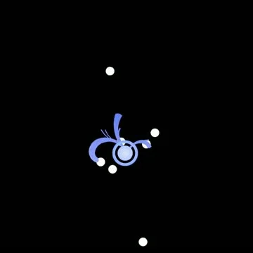 Cool Blue Flourish Motion Design Element 01 HD Video stock 10870699