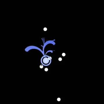 Cool Blue Flourish Motion Design Element 02 HD Stock Footage 10870700