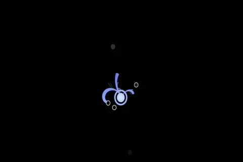 Cool Blue Flourish Motion Design Element 01 Widescreen Stock Footage 10870843
