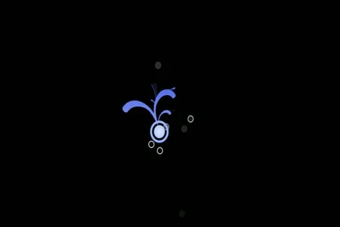 Cool Blue Flourish Motion Design Element 02 Widescreen Stock Footage 10870844