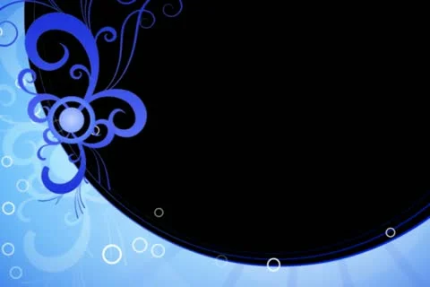 Cool Blue Flourish Overlay Stock Footage 10870774
