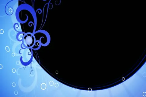 Cool Blue Flourish Overlay Widescreen Stock Footage
