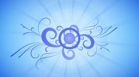 Cool Blue Flourish Wipe HD Stock Footage 10870704