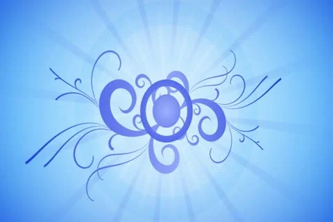 Cool Blue Flourish Wipe Widescreen Stock Footage 10870846