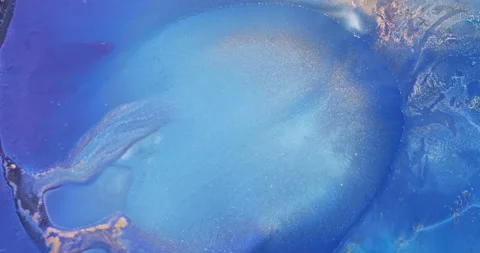 Cool blue shiny paint abstract background. Gold-silver sequins glitter shine in Stock Footage 213189055