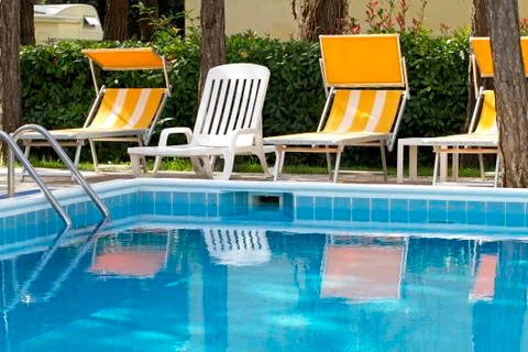 Cool blue water swimpool Stock-Fotos